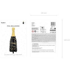 Sale Balon Champagne Foliowy Butelka 39,5X98 Cm Ozdoby Ścienne I Wiszące