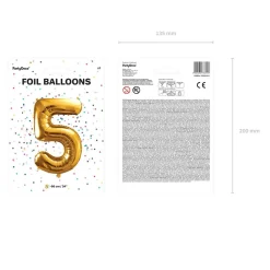Best Balon Metal Foliowy Cyfra 