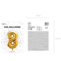 Cheap Balon Metal Foliowy Cyfra 