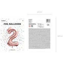 Outlet Balon Pink Metal Foliowy Cyfra 