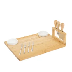 Outlet Deska Rumi Do Serwowania Z Miseczkami I Widelczykami 37X28 Cm Naczynia Ogródowe I Piknikowe