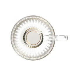 Shop Filizanka Barrel Szklana W Paski Ze Zlota Nozka 0,36 L Naczynia Ogródowe I Piknikowe