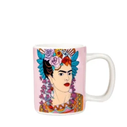 Fashion Filizanka Frida Kahlo Do Espresso Ze Spodkiem Fioletowa 0,08 L Filizanki