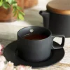 Store Filizanka Marin Ze Spodkiem Czarna 0,2 L Filizanki