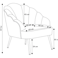 Sale Fotel Ariel 65X71X76 Cm Fotele