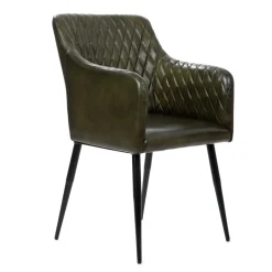 Best Sale Fotel Brizo W Obiciu Ze Skory Bawolej Zielone 55X60X86 Cm Fotele