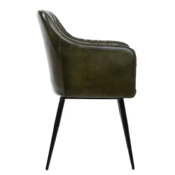 Best Sale Fotel Brizo W Obiciu Ze Skory Bawolej Zielone 55X60X86 Cm Fotele