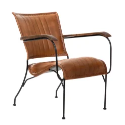 Discount Fotel Gladio W Obiciu Ze Skory Bawolej Brazowe 68X76X75 Cm Fotele