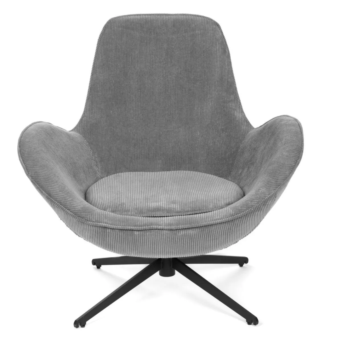 Cheap Fotel Lunaire Obrotowy W Tkaninie Teddy Boucle Szary 86X76X87 Cm Fotele