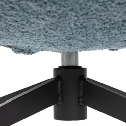 Best Sale Fotel Lunaire Obrotowy W Tkaninie Teddy Boucle Granatowy 86X76X87 Cm Fotele