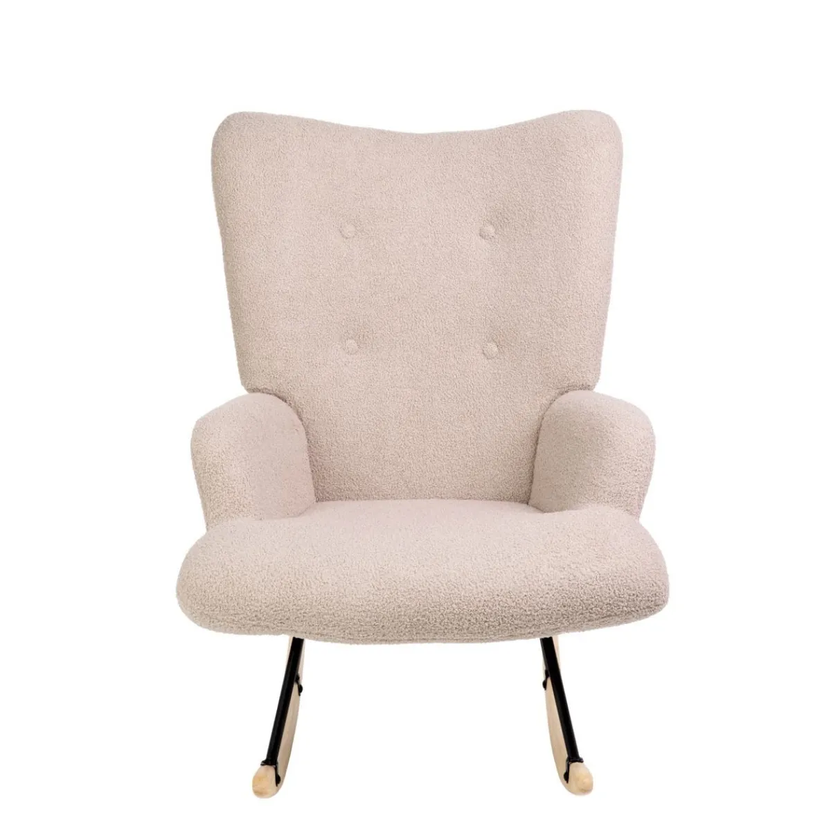 Store Fotel Moss Teddy Boucle Bujany Bezowy W Tkaninie Teddy Boucle 72X73X92 Cm Fotele