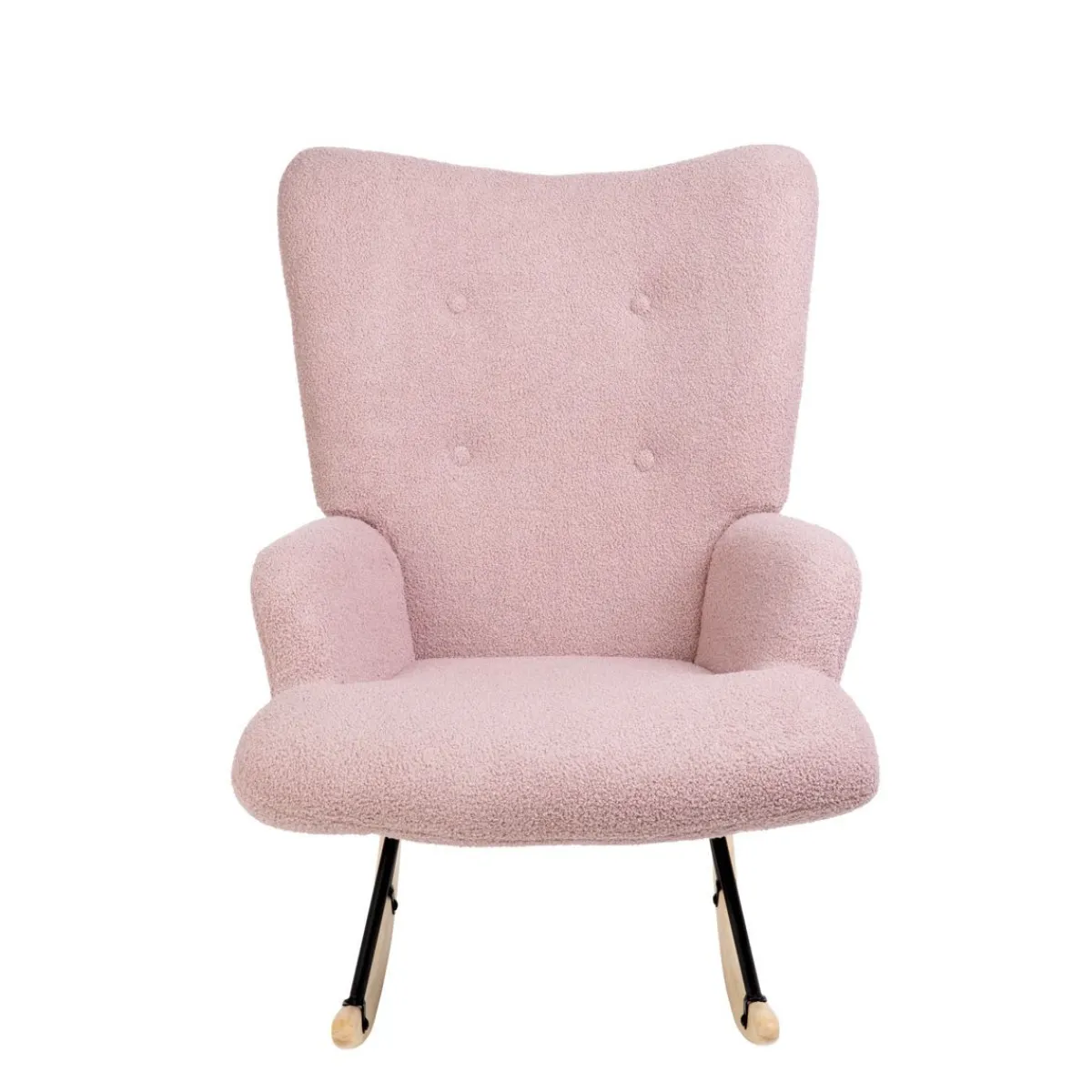 Clearance Fotel Moss Teddy Boucle Bujany Rozowy W Tkaninie Teddy Boucle 72X73X92 Cm Fotele