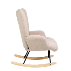 Store Fotel Moss Teddy Boucle Bujany Bezowy W Tkaninie Teddy Boucle 72X73X92 Cm Fotele