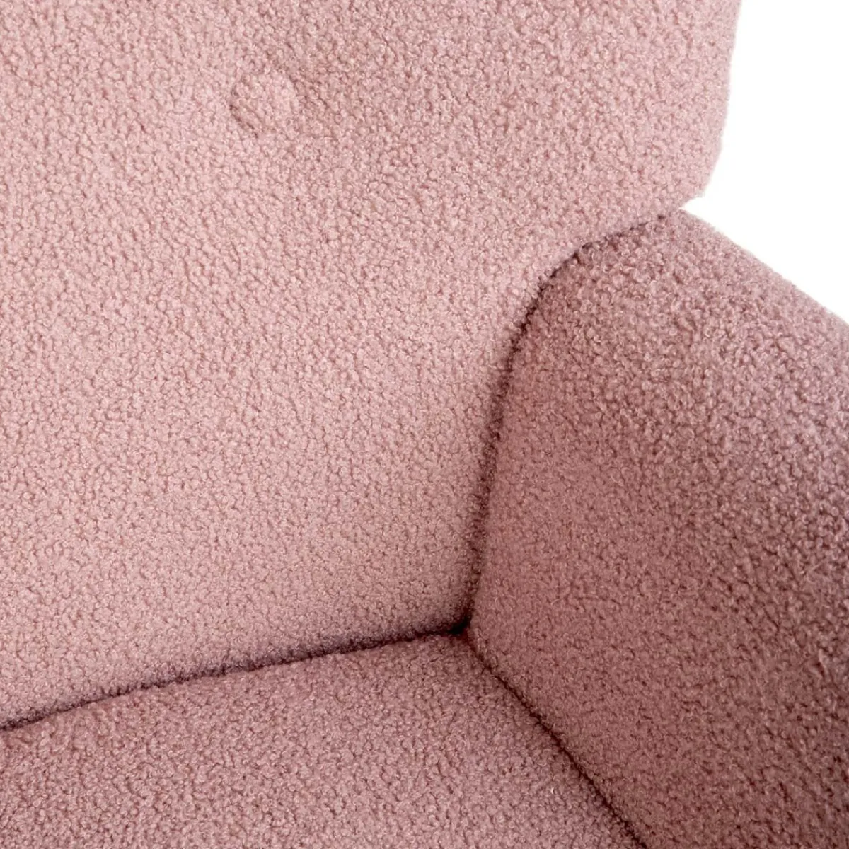 Clearance Fotel Moss Teddy Boucle Bujany Rozowy W Tkaninie Teddy Boucle 72X73X92 Cm Fotele