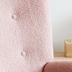 Clearance Fotel Moss Teddy Boucle Bujany Rozowy W Tkaninie Teddy Boucle 72X73X92 Cm Fotele