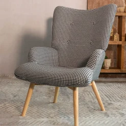 Best Fotel Moss W Bialo-Czarna Pepitke 70X95Cm Fotele