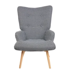 Best Fotel Moss W Bialo-Czarna Pepitke 70X95Cm Fotele