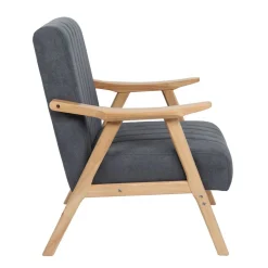Best Sale Fotel Terra Ciemno Nogi Jasne Drewno 70X75X87 Cm Fotele