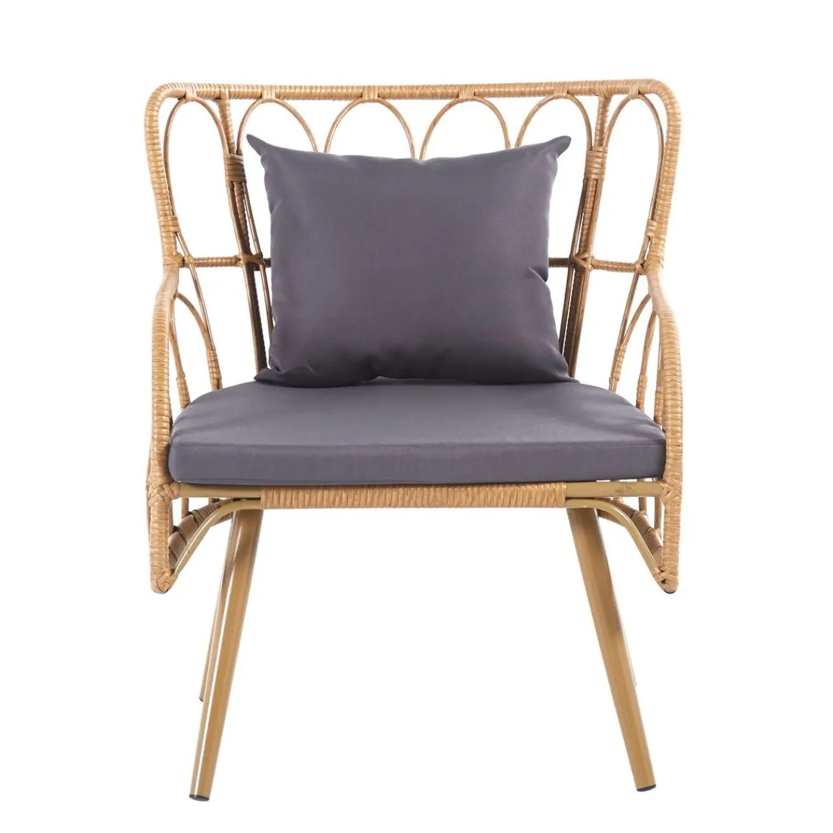 New Fotel Torvi Pleciony 72X67X84 Cm Krzesła Ogródowe