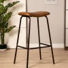 Flash Sale Hoker Lumbar W Obiciu Ze Skory Bawolej Brazowe 47X38X77 Cm Hokery