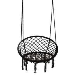 Cheap Hustawka Circle Czarna 82X60X115-138 Cm Hustawki Na Balkon