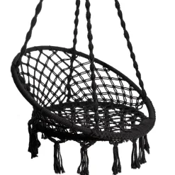Cheap Hustawka Circle Czarna 82X60X115-138 Cm Hustawki Na Balkon