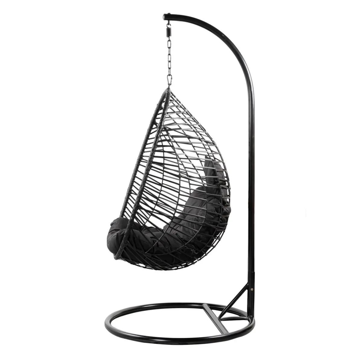 Cheap Hustawka Solei Czarna Z Czarna Poduszka 95X95X195 Cm Hustawki Na Balkon