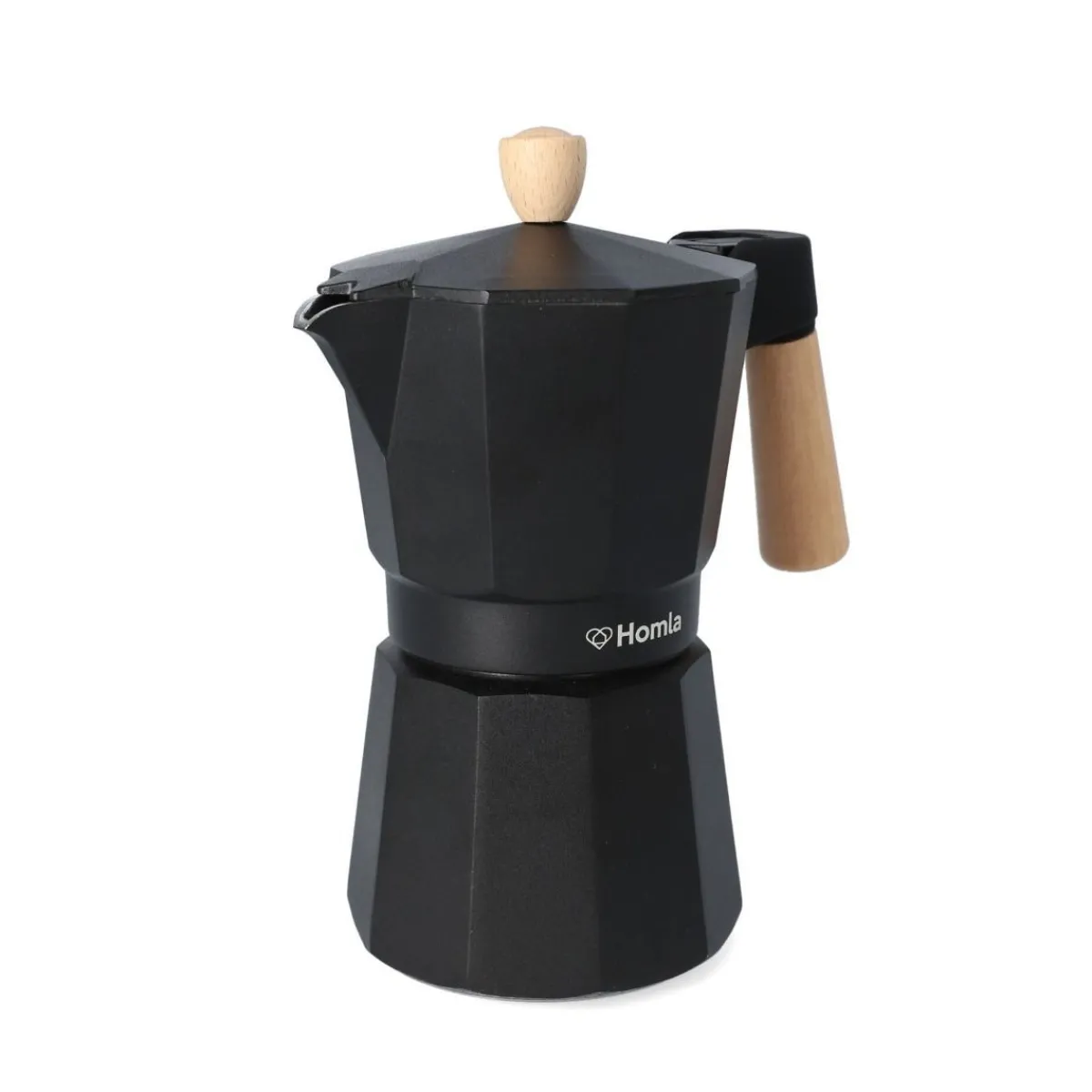 Cheap Kawiarka Mia Mokka Czarna Z Drewnianym Uchwytem 6 Cup Kawiarki