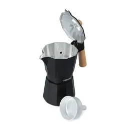 Cheap Kawiarka Mia Mokka Czarna Z Drewnianym Uchwytem 6 Cup Kawiarki