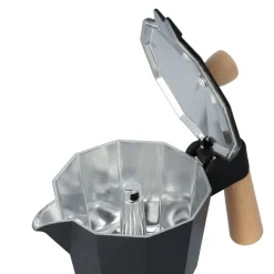 Cheap Kawiarka Mia Mokka Czarna Z Drewnianym Uchwytem 6 Cup Kawiarki