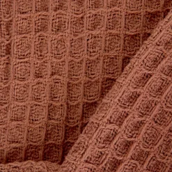 Best Sale Koc Vaffel Z Fredzlami Ceglasty 130X170 Cm Sale