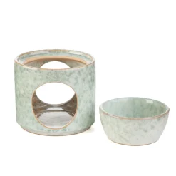 Flash Sale Kominek Soleto Ceramiczny Zielony 9X9X10 Cm Kominki I Woski