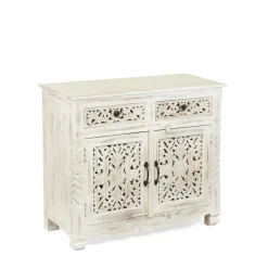 Store Komoda Banhi Lite Drewno Mango Zlobione 90X42X80 Cm Komody