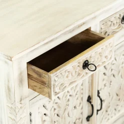 Store Komoda Banhi Lite Drewno Mango Zlobione 90X42X80 Cm Komody