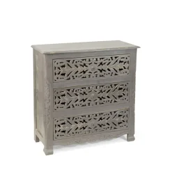 Shop Komoda Z Szufladami Banhi Lite Drewno Mango Zlobione 90X40X90 Cm Komody