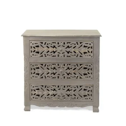 Shop Komoda Z Szufladami Banhi Lite Drewno Mango Zlobione 90X40X90 Cm Komody
