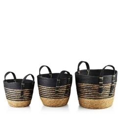 Sale Komplet Koszy Bali 30X24 Cm; 26X22 Cm; 20X18 Cm 3 Szt. Kosze I Koszyki