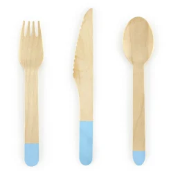 New Komplet Sztućców Wooden Drewnianych 6 Os. Sale