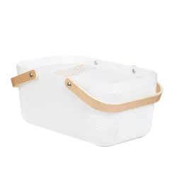 Shop Kosz Elijah Bialy 24.5X40X19Cm Koszyki Kuchenne