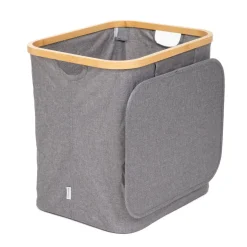 Cheap Kosz Na Bielizne Nellie Szary 40,5X32X42 Cm Koszyki Do Łazienki