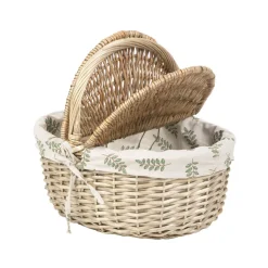 Sale Kosz Piknikowy Lorenzo Naturalny W Listki 40X30X18/34 Cm Kosze Piknikowe