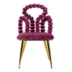 Flash Sale Krzeslo Bubble Beam Welurowe Bordowe 56,5X52X87 Cm Krzesła