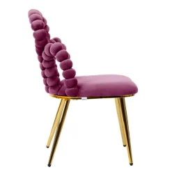 Flash Sale Krzeslo Bubble Beam Welurowe Bordowe 56,5X52X87 Cm Krzesła
