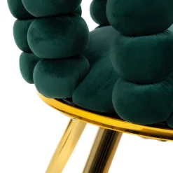 Shop Krzeslo Bubble Beam Welurowe Zielone 56,5X52X87 Cm Krzesła