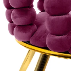 Flash Sale Krzeslo Bubble Beam Welurowe Bordowe 56,5X52X87 Cm Krzesła