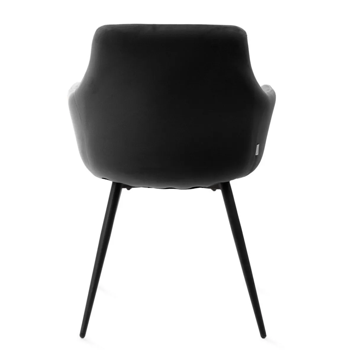Store Krzeslo Fellice Welurowe Czarne 56X61X86 Cm Krzesła