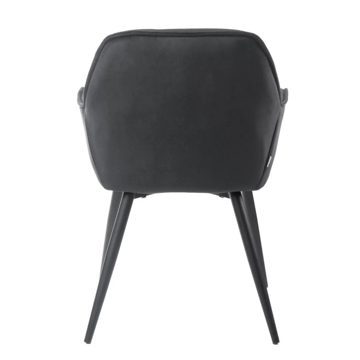 Outlet Krzeslo Flossi Welurowe Czarne 57X63X84 Cm Krzesła