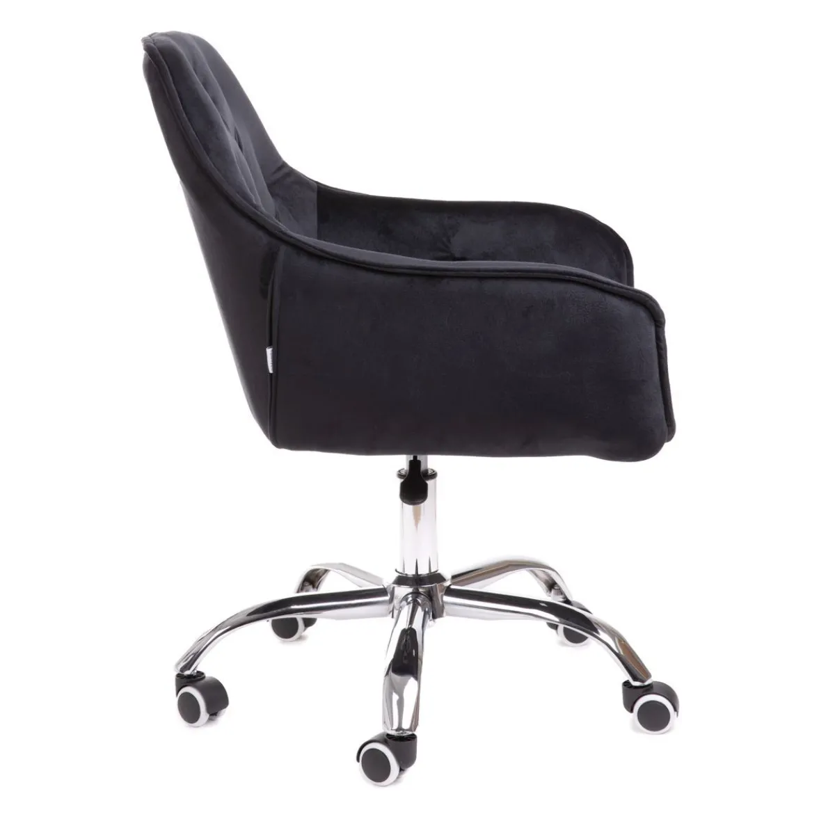 Best Sale Krzeslo Flossi Welurowe Obrotowe Czarne 57X65X90 Cm Krzesła Obrotowe