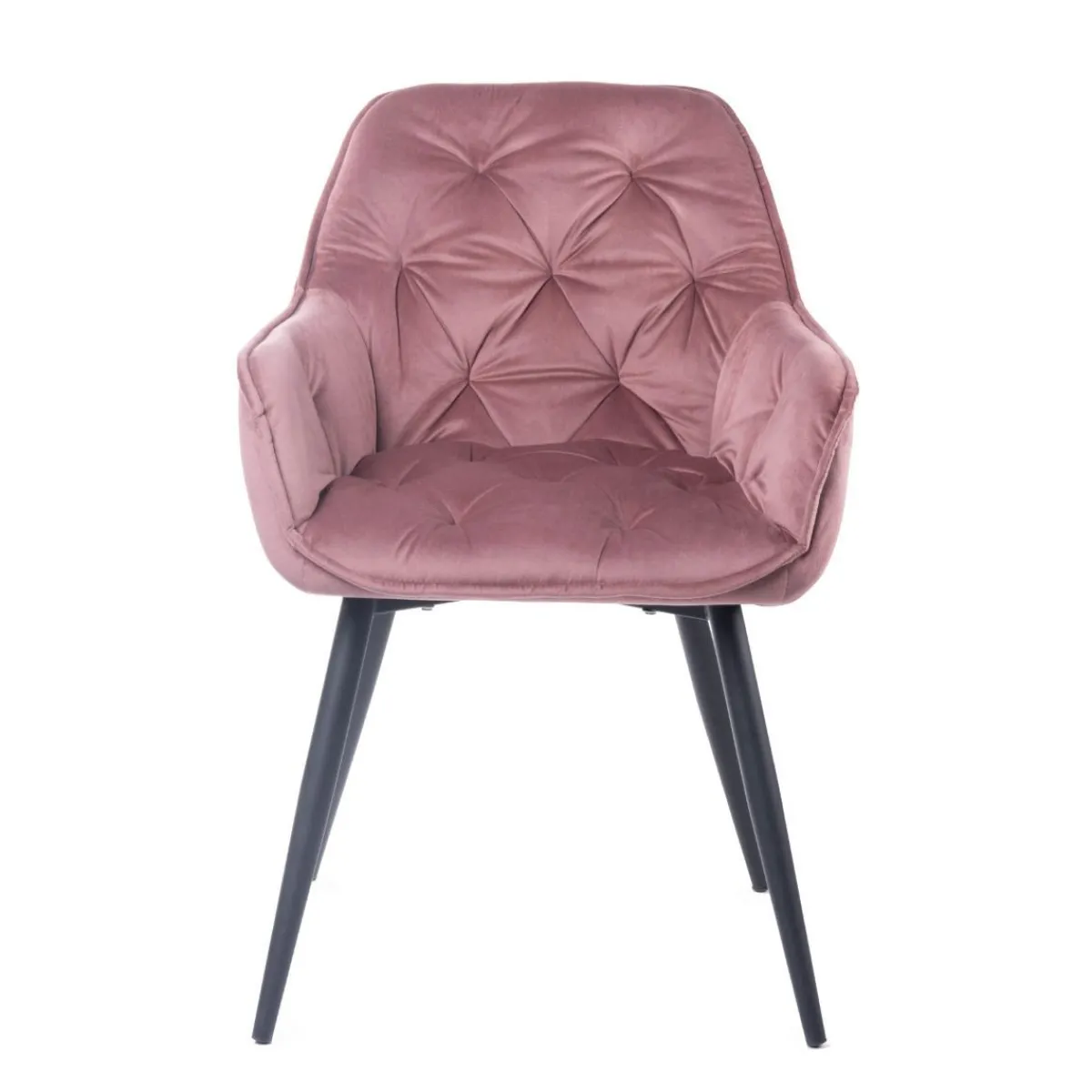 Shop Krzeslo Flossi Welurowe Rozowe 57X63X84 Cm Krzesła