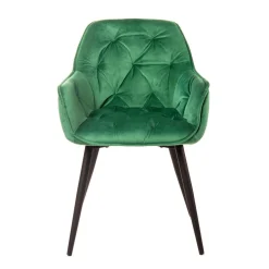 New Krzeslo Flossi Welurowe Zielone 57X63X84 Cm Krzesła